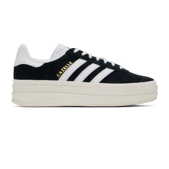 ADIDAS ORIGINALS Black Gazelle Bold Platform Sneakers - Picture 1 of 10